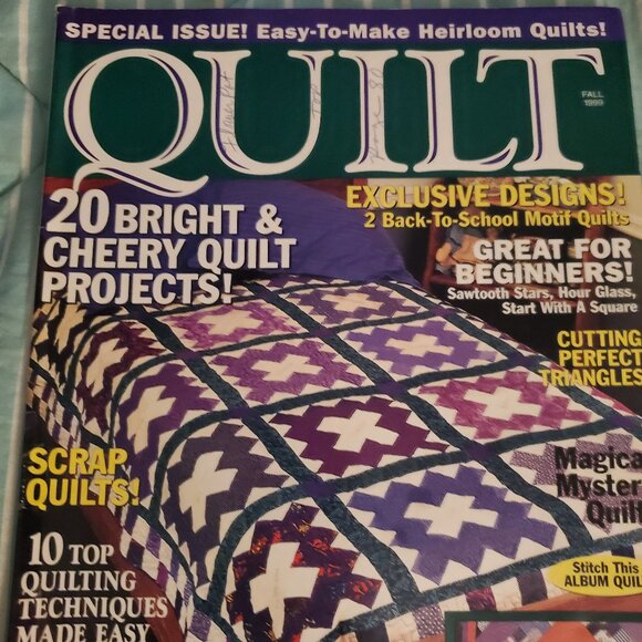 Quilt Magazine - Fall 1999 - Special Issue! Easy-To-Make Heirloom Quilts - Picture 1 of 5